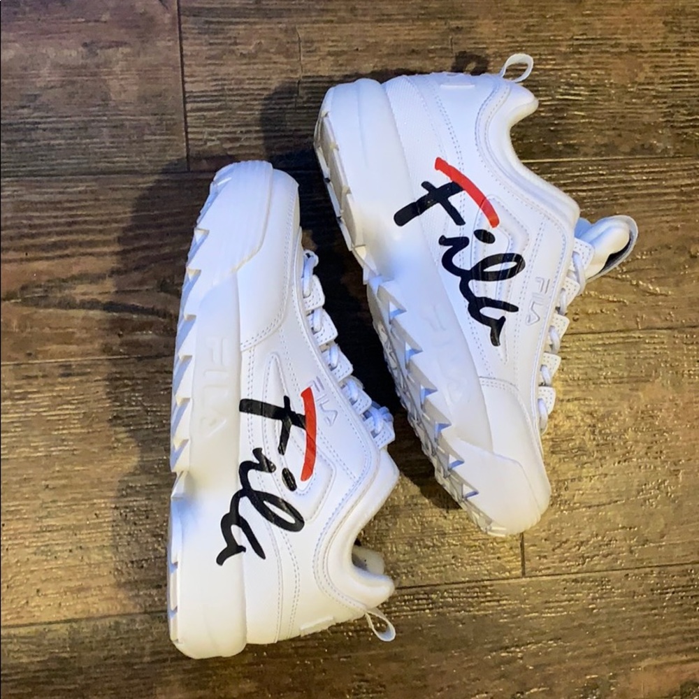 Selling Fila shoes.